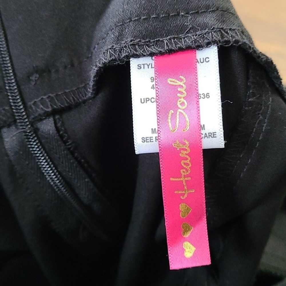 Heart Soul Black Ruched Front Pencil Skirt Size Junior's 9 NEW with Tags - Picture 7 of 8